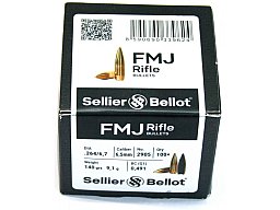 100 Stück S&B | Sellier&Bellot Geschosse #2905 | .264 / 6,5mm - 140grs / 9,1g - FMJ BT - Vollmantel