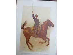 34 Blatt Originallithographien : Uniformen der Schweizer Armee von 1894