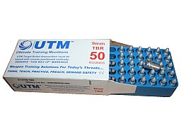 angebrochenes Päckchen mit 31 Trainingspatronen 9 mm UTM TBR