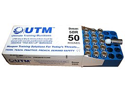 angebrochenes Päckchen mit 31 Trainingspatronen 9 mm UTM - SBR
