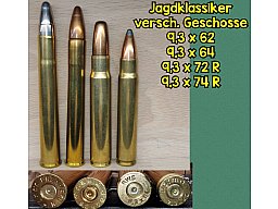 9,3 x 62,64,72R,74R_Jagdklassiker, Deko-Patronen