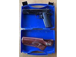 Schreckschusspistole des Typs Reck Government, Modell und Kal. 8mm knall, ist in Ordnung, mit Koffer