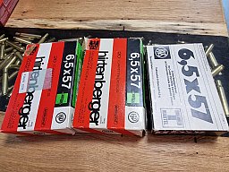 47 Schuss in 6,5x57 (RWS und HP)