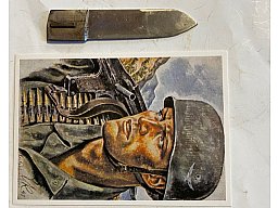Luftwaffe Foto Fallschirmjäger Kreta Helm & Kapp Messer Klinge No Bajonett K98
