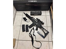 NOVRITSCH SSR63 A2 AEG + 3 Magazine + LPVO + Chest Rig + umfangreiches Zubehör