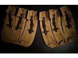 Paar STG44, MP44 Magazintaschen, NVA?, 2WK?, sandfarben, PRYM