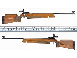 ANSCHÜTZ " MATCH 54 " KK - Einzelladerbüchse Kaliber .22 LR mit Diopter