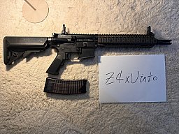 EMG/CYMA Colt MK18 MOD1 CGS T8 GBB 6mm Dualtone – sehr gepflegt