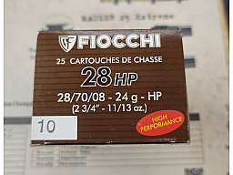 Fiocchi 28HP Schrotpatronen Kaliber 28/70/08 24g 1,9 mm