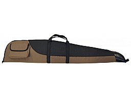 Gewehrtasche Braun / Schwarz mit Öse ; Kunstlederbesatz *NEU* Futteral Gunbag