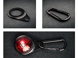 ORBILOC DogSafetyLight - CARABINER | für stoßfestes wasserdichtes Sicherheitslicht Hunde Gassi Licht