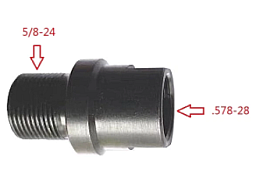 Gewindeadapter von .578X28 auf 5/8X24 AR10 Schalldämpfergewinde Laufgewinde Tactical