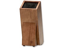 1x BÖKER Messerblock GUSTO WOOD Brown | Aufbewahrung Küchenmesser 26,8x10,4x21,5cm > Innen waschbar!