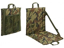 Faltsitz mit Tragegriff + Netztasche für 2 Getränkeflaschen - US Woodland