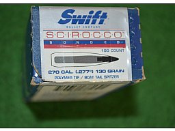 100 Stück Swift Scirocco Geschosse Cal. 270 130 GRAIN BOAT TAIL