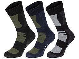 Socken / Strümpfe "Esercito" 3er Pack (43-46) gestreift halblang