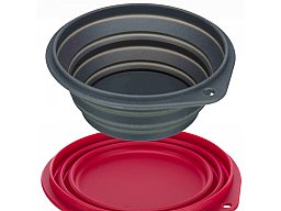 TRIXIE Hunde Reisenapf Silikon Wassernapf / Fressnapf | 1 x 1L - 18cm | faltbar, strapazierfähig!