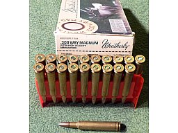 Versandkostenfrei 300 Wby. Mag. Nosler von Weatherby in Originalpackungen aus Büchsenmachernachlaß