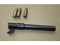Original Radom-Pistolen-Lauf konvertiert in Kal. 4mmM20 und 3 Ladehülsen 4mmM20