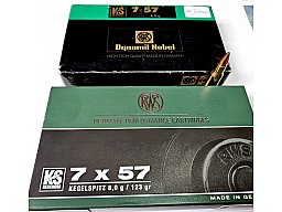 7x57 Kegelspitz-Geschoss RWS - 34 Büchsenpatronen