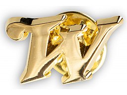 BROWNING "give away" WINCHESTER PIN / Ansteckpin Hutnadel ... Winchester LOGO Gold- Messingfarben !
