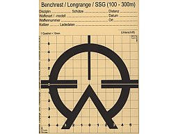 500 Präzisionsschießscheiben BENCHREST LONGRANGE SSG 100-300m, NEU