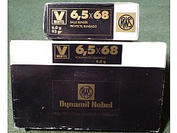 6,5x68 RWS 6 g Vollmantelpatronen aus optimale kühler und trockener Lagerung