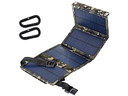 Kleines faltbares Solarpanel mit USB-Anschluss 10-20 Watt in Digital Camo Green
