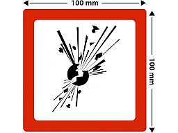 Gefahrgutaufkleber GHS 01 - Kennzeichnung Lagerstätte Pulver