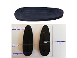 SCHAFTKAPPER SCHWARZ VOLL 10 mm/ FULL RECOIL PAD BLACK 10 mm