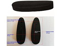 SCHAFTKAPPER SCHWARZ Orangenschalenoberfläche 15 mm/ FULL RECOIL PAD BLACK Orange peel surface 15 mm