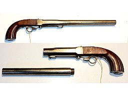 ungewöhnliche Unterhammer-Pistole, Perkussion
