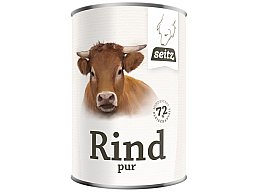 400g SEITZ Dosennahrung Hundefutter RIND PUR ADULT besonders hochwertig und getreidefrei | Büffel