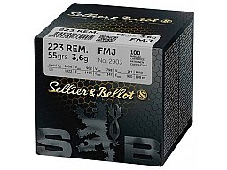 Sellier & Bellot .223Rem. FMJ BT 3,6g/55gr. 100 Patronen