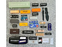 Sammlung an div. Messerverpackungen (Original-Verpackungen) von HALLER, BÖKER, MIKOV, MAGNUM etc. !