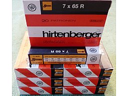 7x65R Hirtenberger mit 9,1g Sierra 140gr. Geschoß