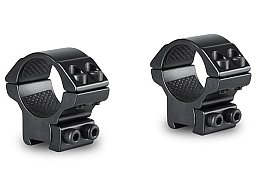 HAWKE - Match Ringmontagen Aluminium 1'' Zoll 25,4mm Mittelrohr für 9-11mm Schiene Bauhöhe LOW 10mm