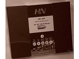 500 H&N .38(.357) - 158 - RN - verkupfert-HIGH-SPEED - 500er Box -