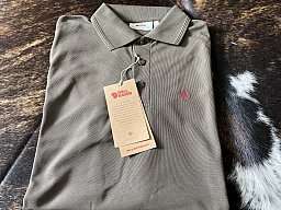 FJÄLL RÄVEN Polo-Shirt Crowley Pique Shirt, 633/Dark Olive, Gr. M