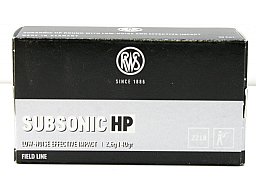 50 Stück Schuss RWS .22 l.r. lfb KK Munition SUBSONIC HP 40grs 2,6g Blei Hohlspitz 315m/s JAGD leise