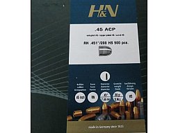 Geschosse H&N .45 200gr RN .45auto / .45ACP