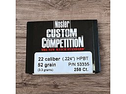 .224 52 gr HPBT Geschosse 250 Stück von Nosler Neu