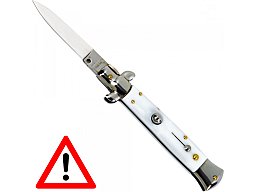 Springmesser STILETTO weiß / VERKAUF NUR AN BERECHTIGTE
