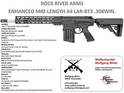 AR10 Enhanced Mid-Length A4 LAR-BT3 Rock River Arms .308Win. Kein Schmeisser, Oberland, Hera, Colt