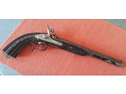 ***** ORIGINAL DUELLPISTOLE Perkussion Vivario Plomdeur EBENHOLZSCHAFT *********