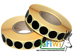 2.000 Stück SCHUSSPFLASTER 20mm auf ROLLE > Farbe: Schwarz BLACK > 2000er Rolle | SONDERPREIS NEU !