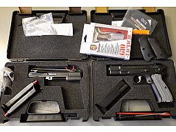 **NEUWARE** Halbautom.Pistole CZ 75 BD Police Kal. 9 mm Luger + WS Kadet Kal. .22lr
