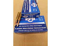 6,5x54 Mannlicher Schönauer/154 grs. SP RN A-571 PPU 20 stk. # SSZ Berka