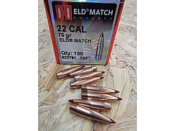 .22/.224/75grs. ELD Match Hornady 100 stk #22791#SSZ Berka