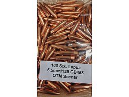 6,5mm/.264-139grs Lapua GB458 OpenTipMatch Scenar Geschosse 100 Stk.